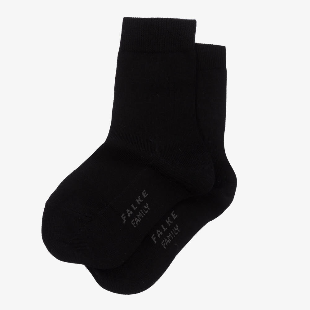 Falke-Soft Black Cotton Ankle Socks | Childrensalon Outlet