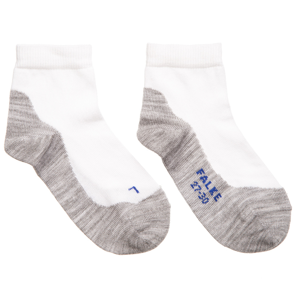 Falke - White Cotton Active Socks | Childrensalon