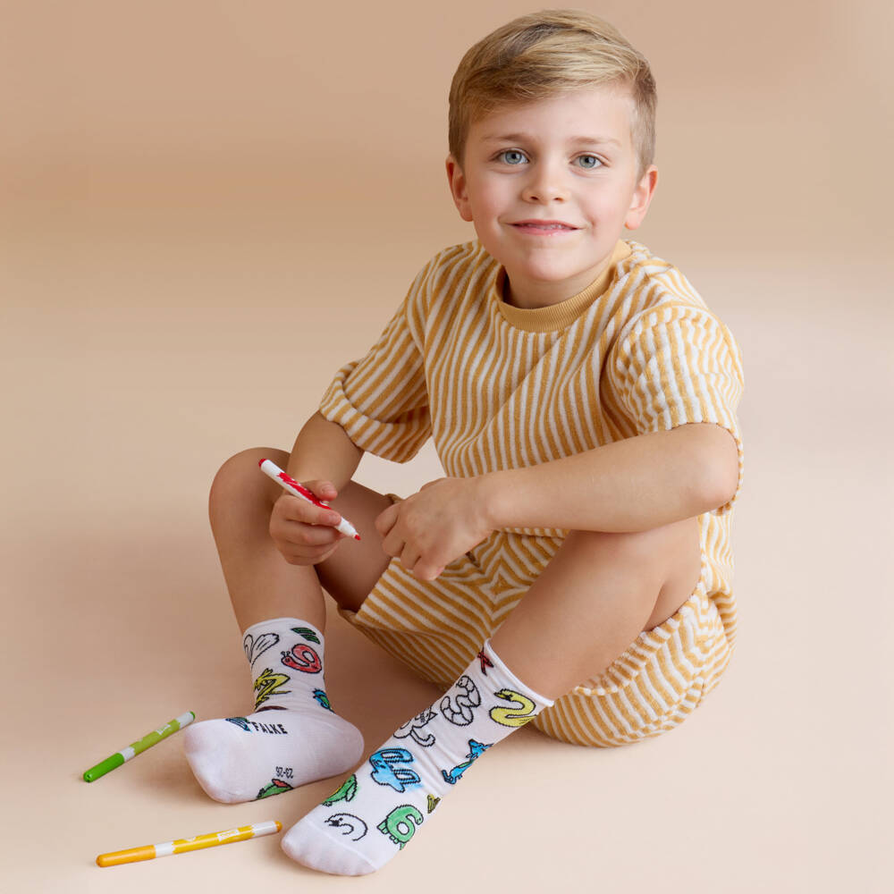 Falke-جوارب فنية محبوكة من القطن الأبيض | Childrensalon Outlet