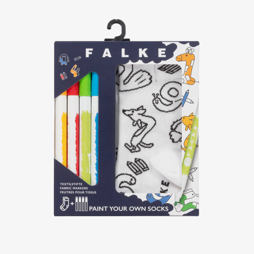 Falke-جوارب فنية محبوكة من القطن الأبيض | Childrensalon Outlet
