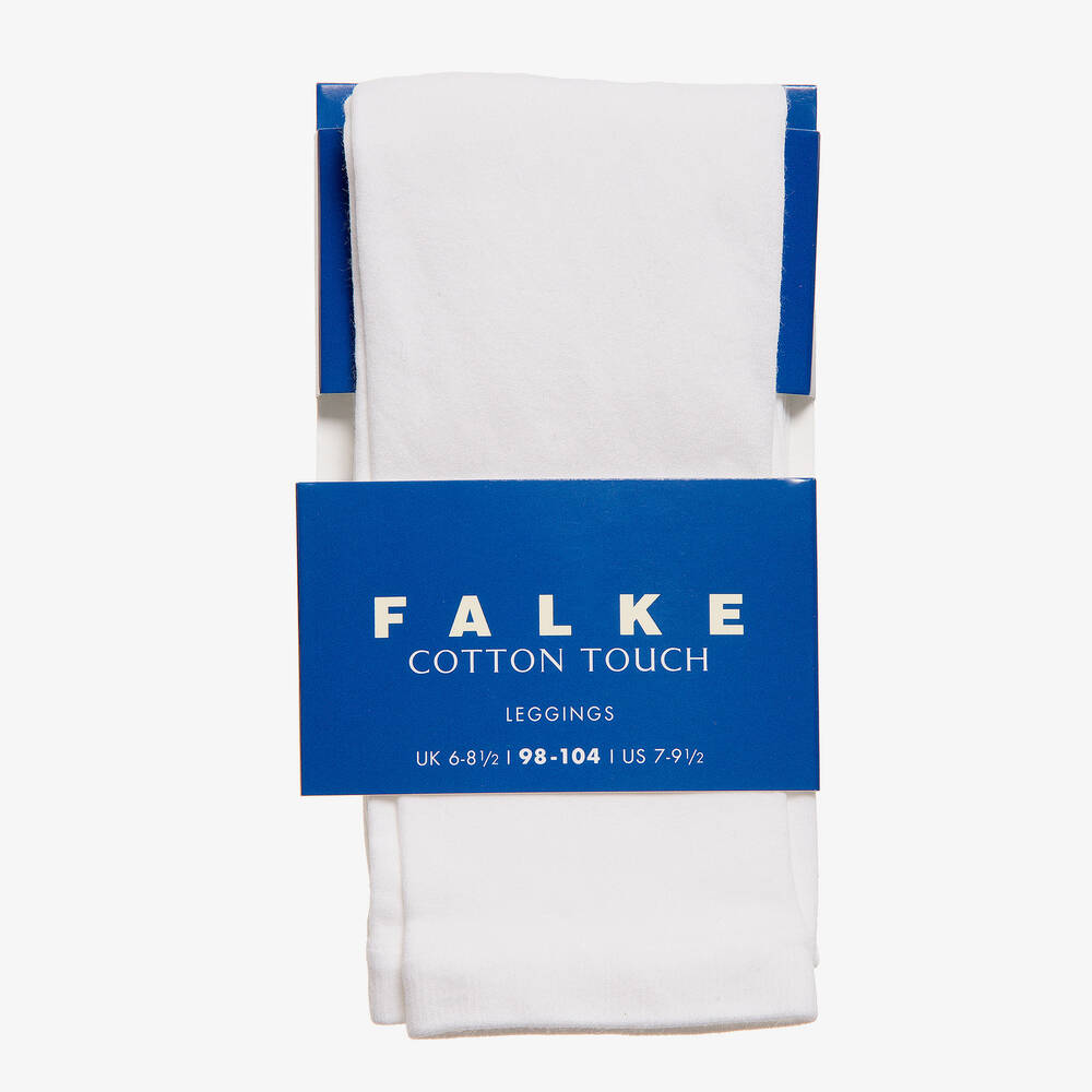 Falke White Fine Cotton Footless Tights Childrensalon Outlet