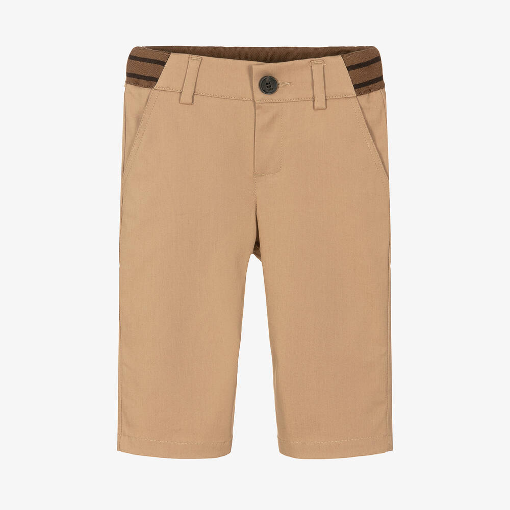 Baby Boys Beige Cotton Chino Trousers
