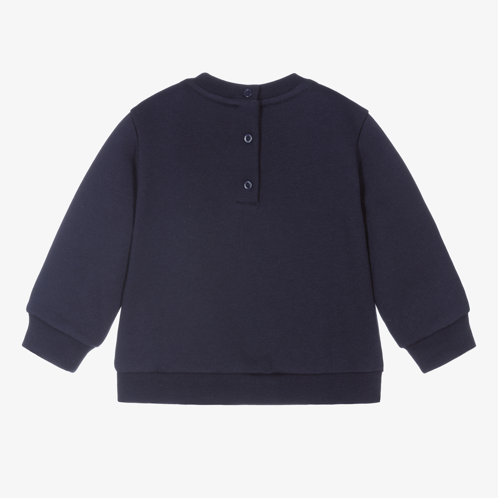 Fendi Baby Boys Blue Logo Sweatshirt Childrensalon Outlet