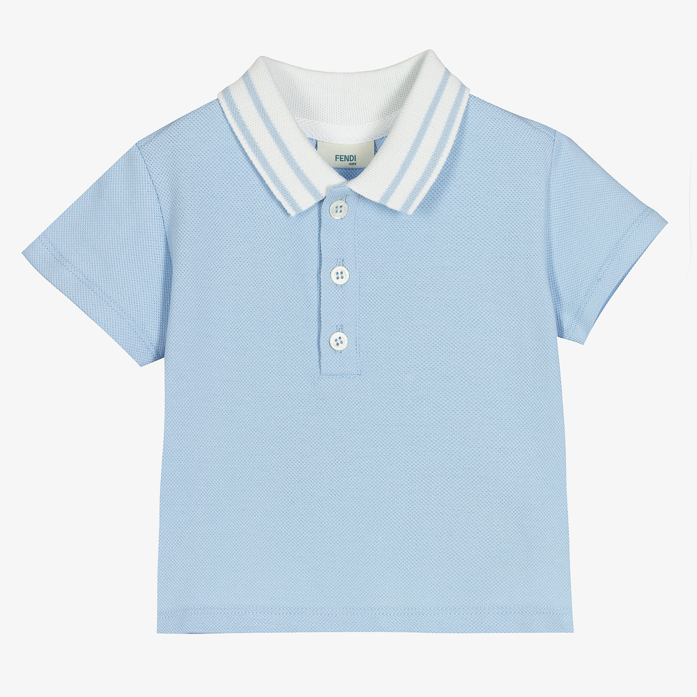 Fendi - Polo bleu Bébé garçon | Childrensalon