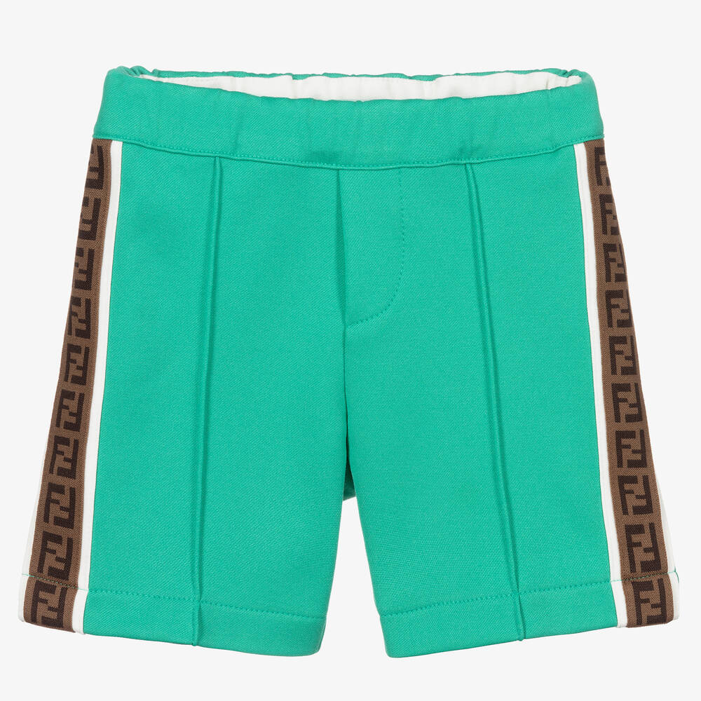 Fendi - Baby Boys Green Jersey Shorts | Childrensalon
