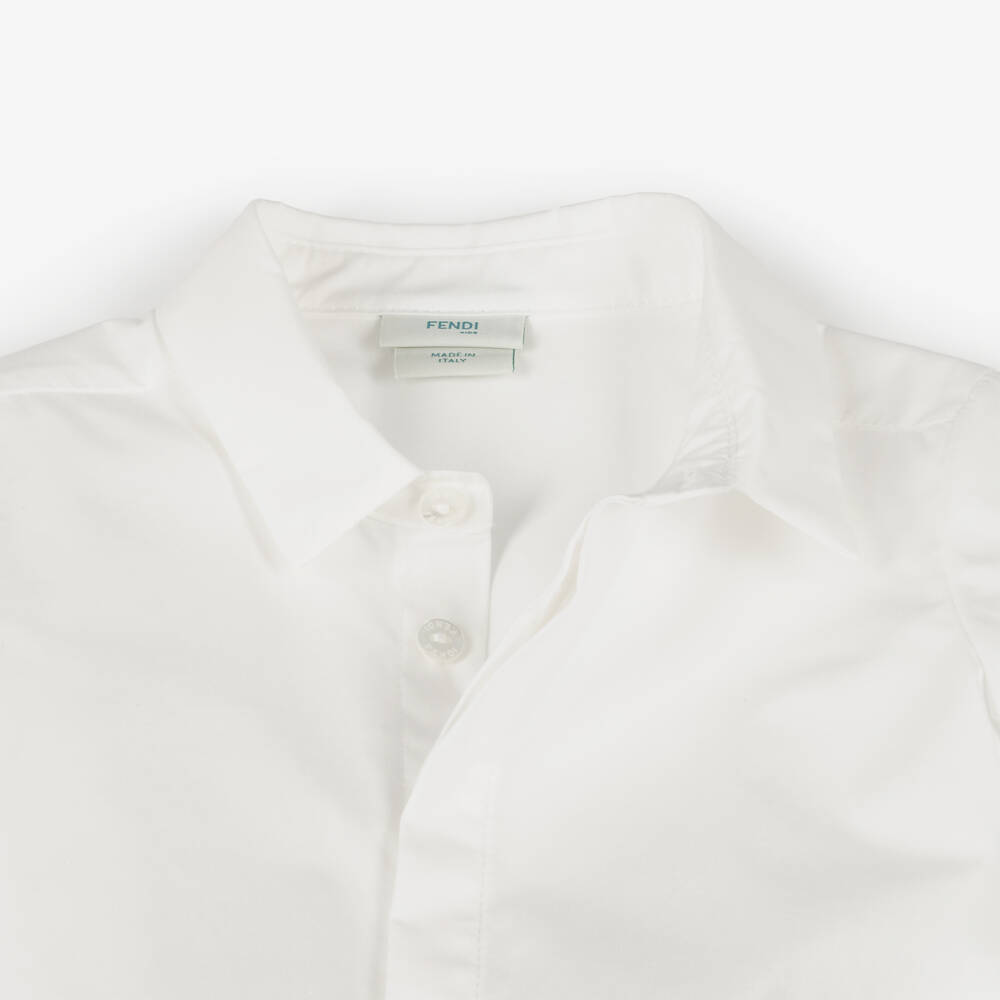 Fendi-بدلة بويز زرقاء بنقشة مميزة | Childrensalon Outlet