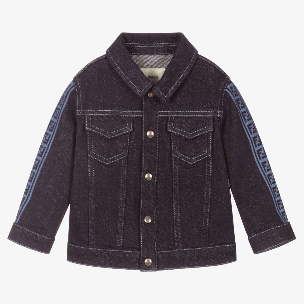 Fendi - Baby Dark Blue Denim Jacket | Childrensalon