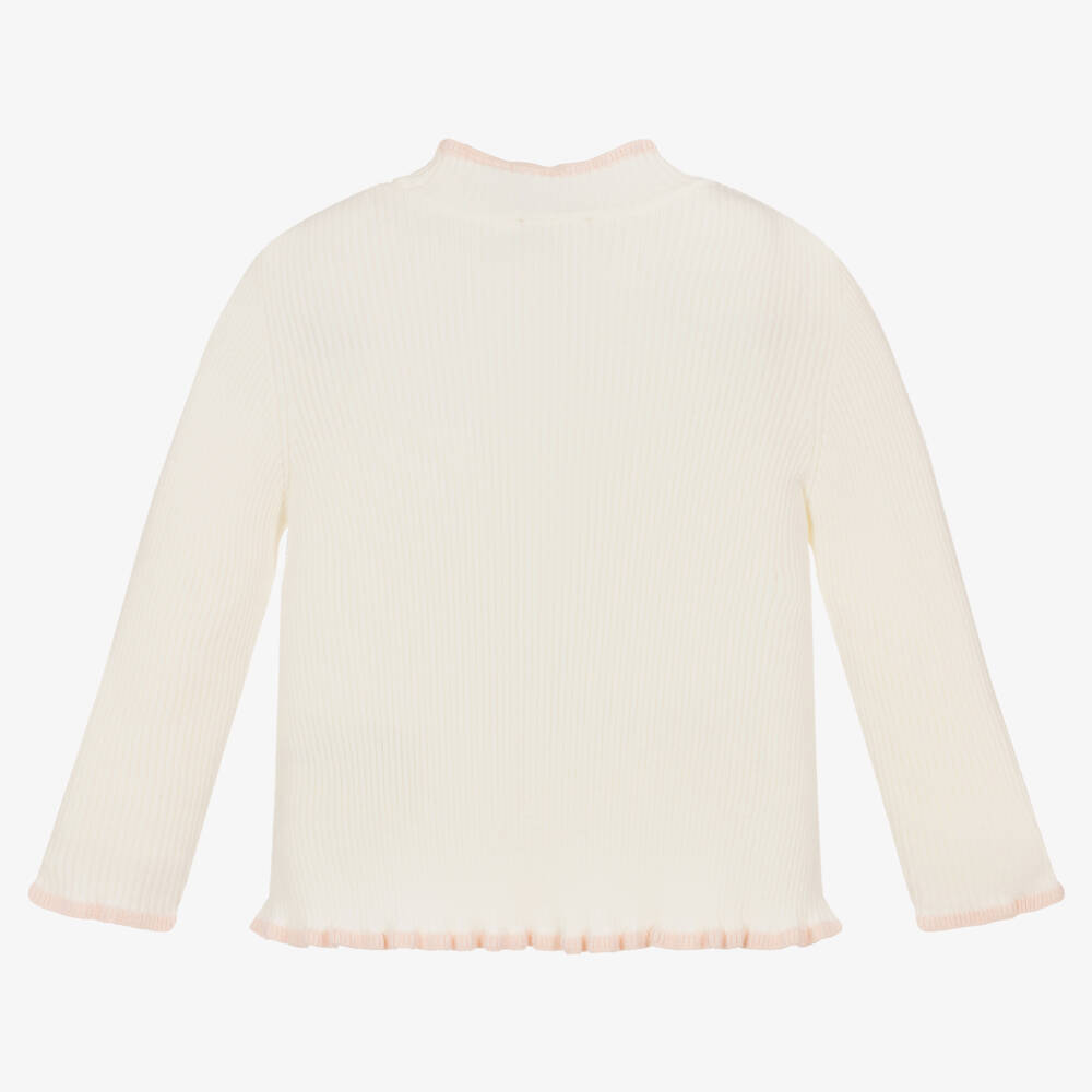 Baby Pink Ruffled Mock Neck Fitted Bodice Button Down Top main image 1