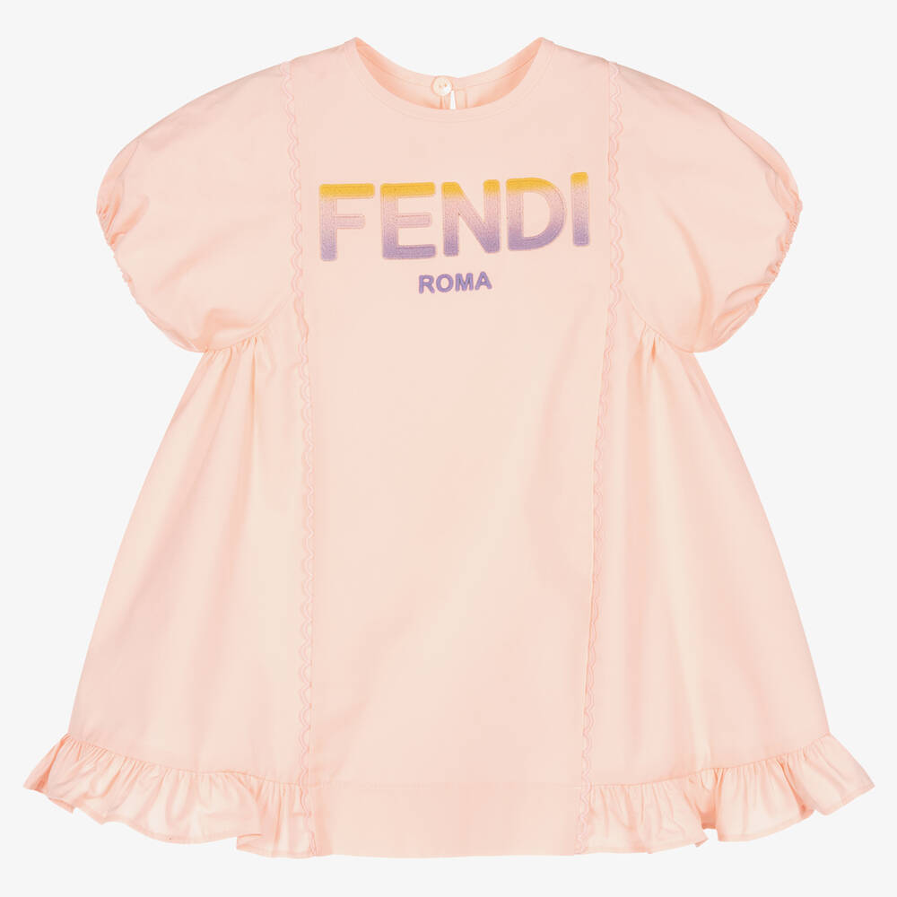 Baby Girls Pink Cotton Roma Dress