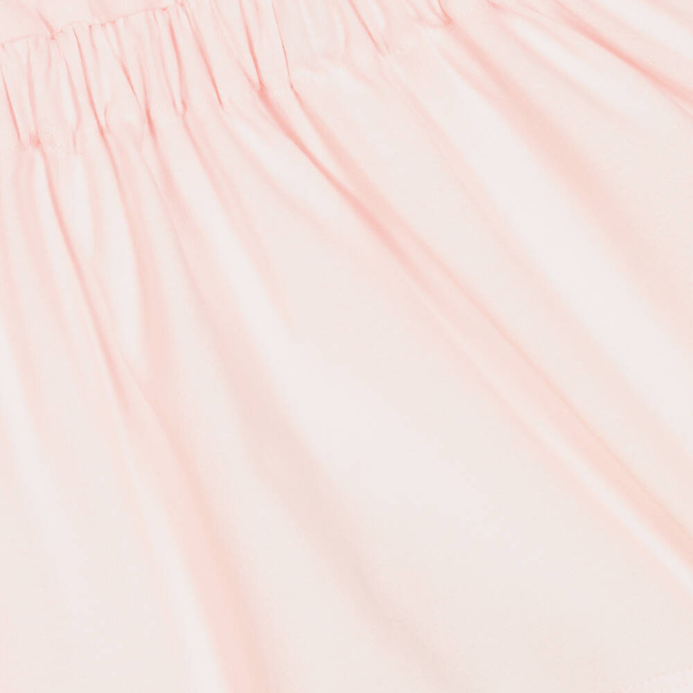 Fendi-Baby Girls Pink Cotton Teddy Dress | Childrensalon Outlet