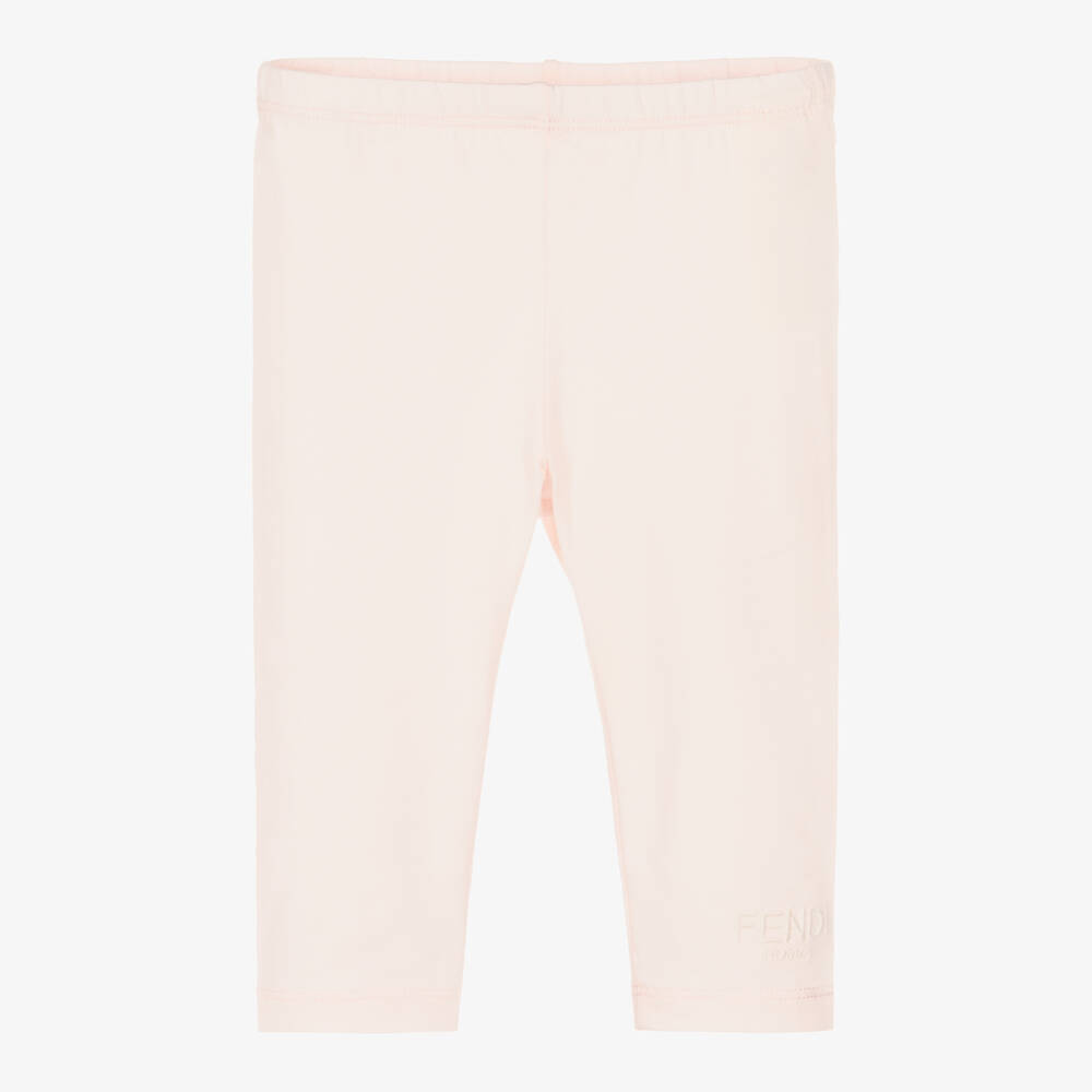 Fendi-Baby Girls Pink Leggings | Childrensalon Outlet