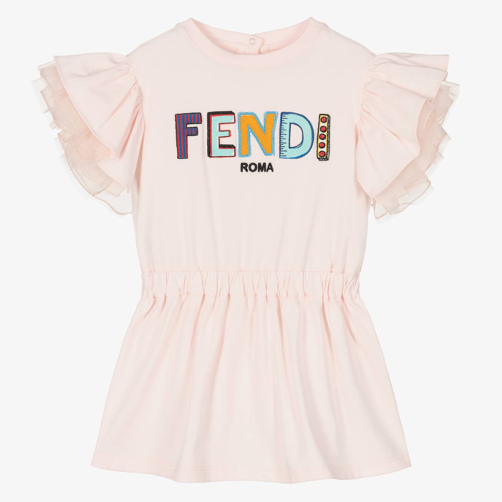 Fendi - Розовое платье для малышек | Childrensalon