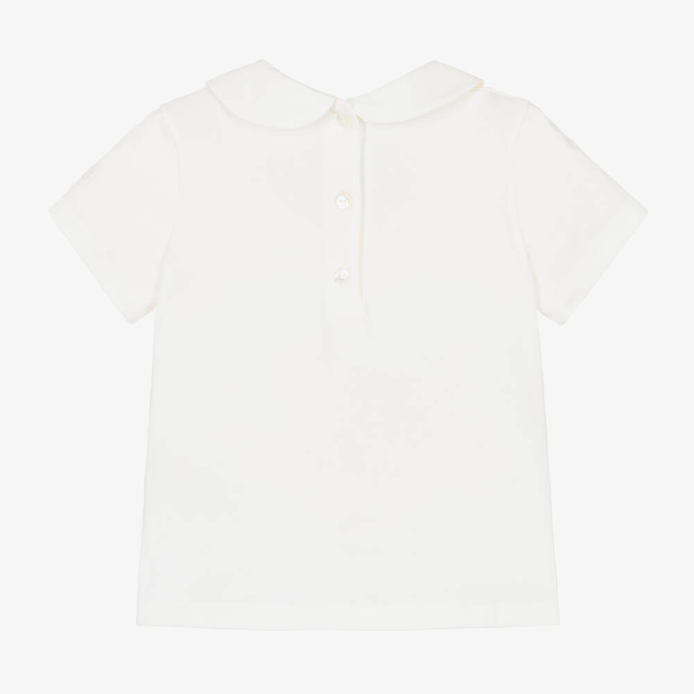 Fendi-Baby Girls White Cotton Baguette Bag T-Shirt | Childrensalon Outlet