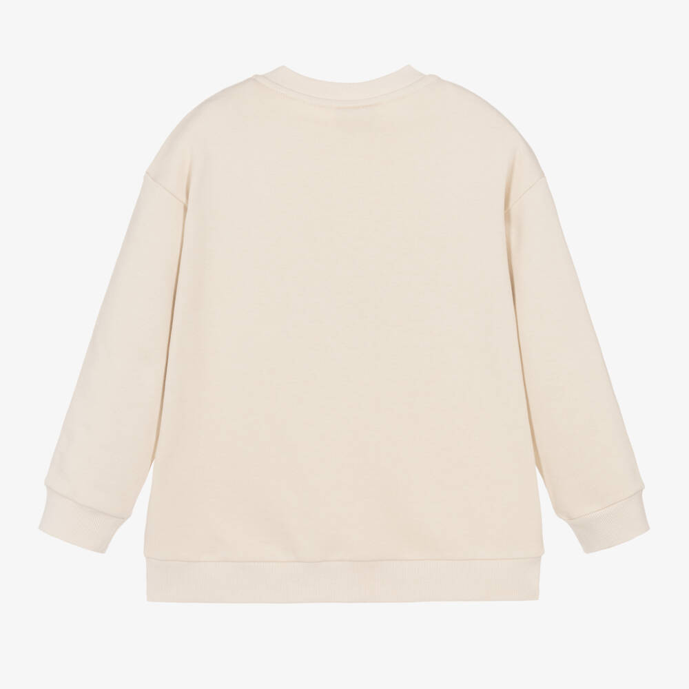 Fendi-Beige Cotton Character Sweatshirt | Childrensalon Outlet
