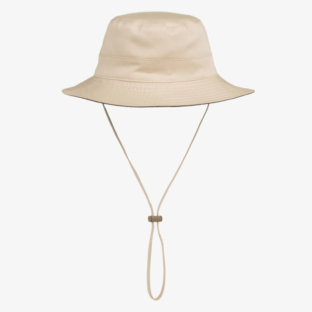 Fendi-قبعة دلو من القطن البيج | Childrensalon Outlet