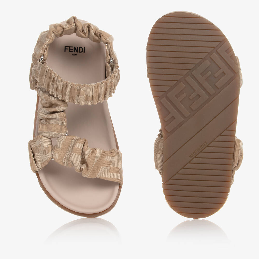 فندي-صندل قماش لون بيج | Childrensalon Outlet