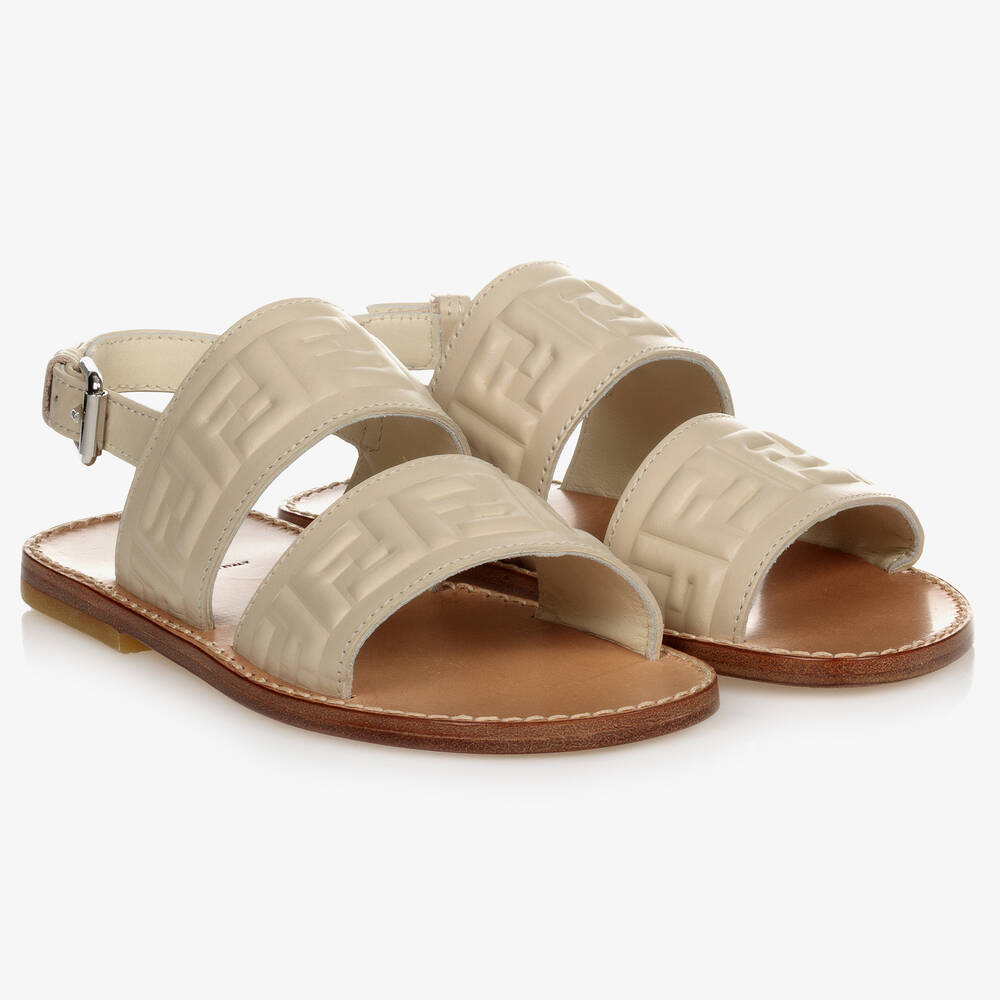 Fendi embossed leather 2025 sandals