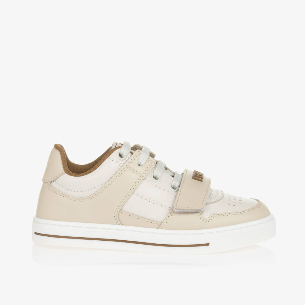 Fendi-Beige Leather Trainers | Childrensalon Outlet