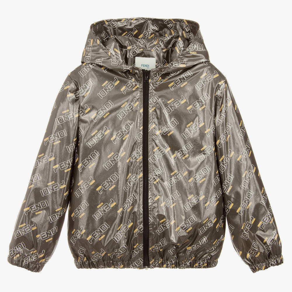 Fendi Mania - Beige Logo Jacket | Childrensalon