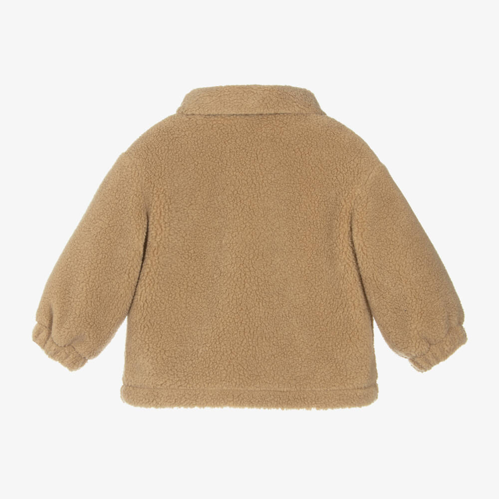 Fendi-جاكيت بيبي من الفرو البيج النقي | Childrensalon Outlet