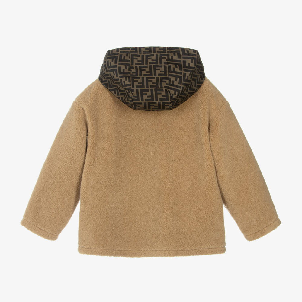 Fendi-جاكيت صبياني من الفرو البيج | Childrensalon Outlet