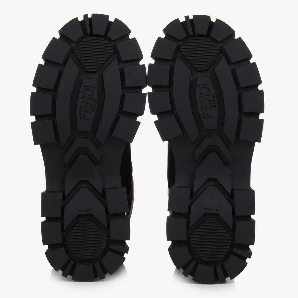 Fendi-Black & Brown FF Snow Boots | Childrensalon Outlet