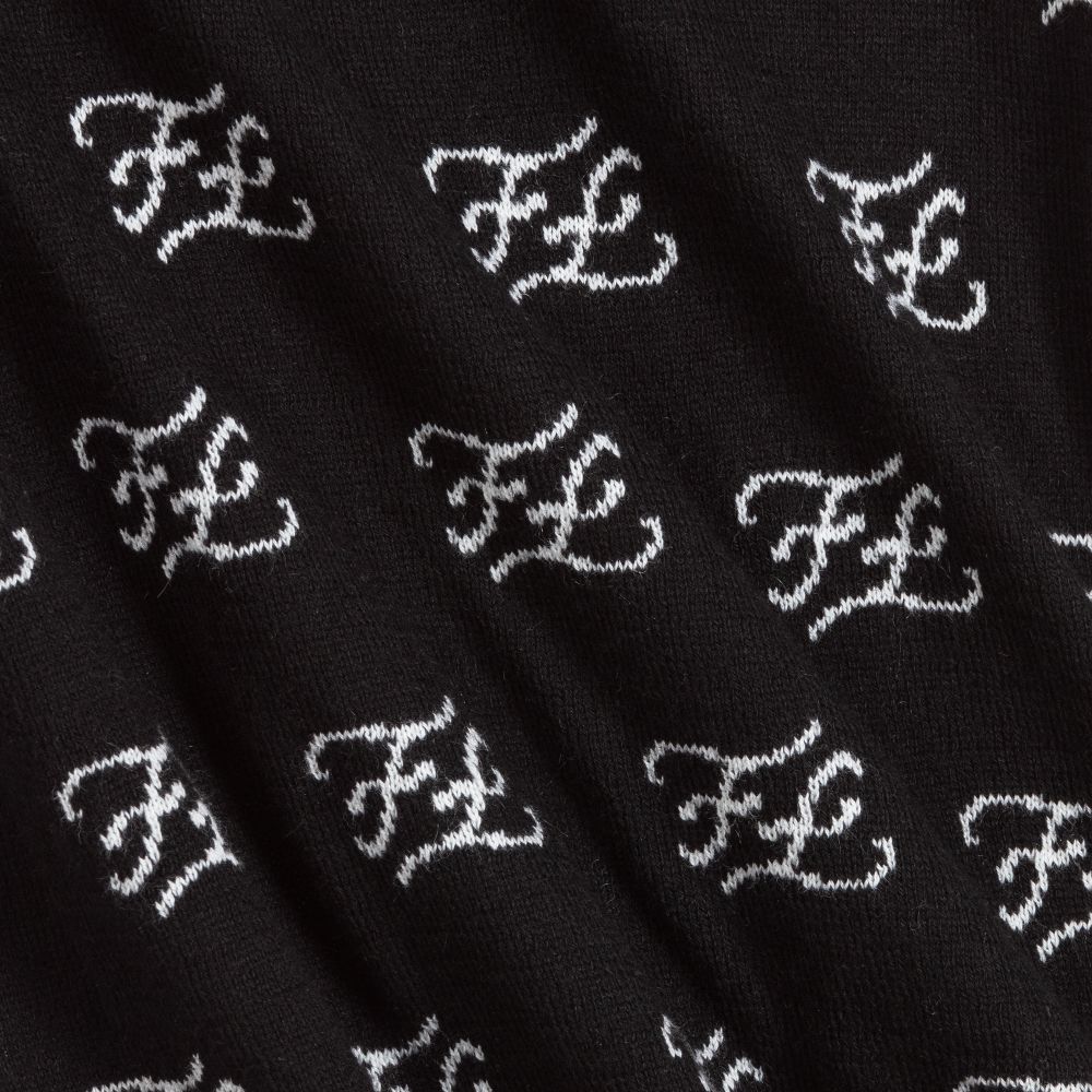 Fendi-Black Cotton Knitted Cardigan | Childrensalon Outlet