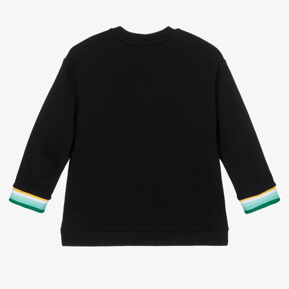 Fendi black cotton sweatshirt cheap