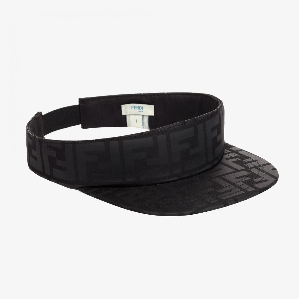 Fendi-Black FF Logo Sun Visor | Childrensalon Outlet
