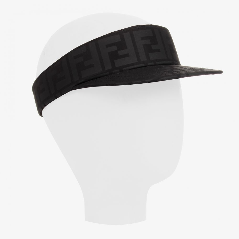 Fendi - قبعة شمس فايزور لون أسود | Childrensalon