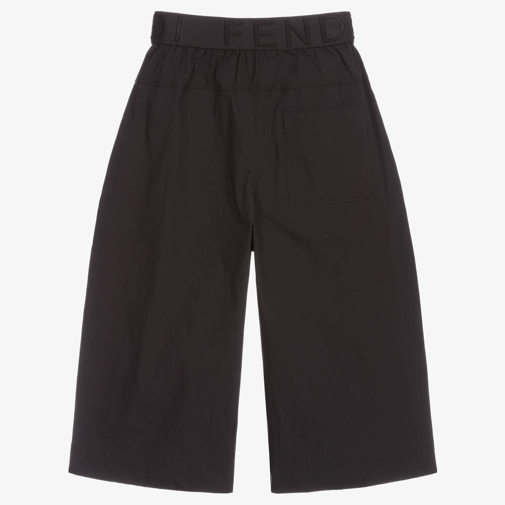 Fendi-Black Logo Waistband Culottes | Childrensalon Outlet