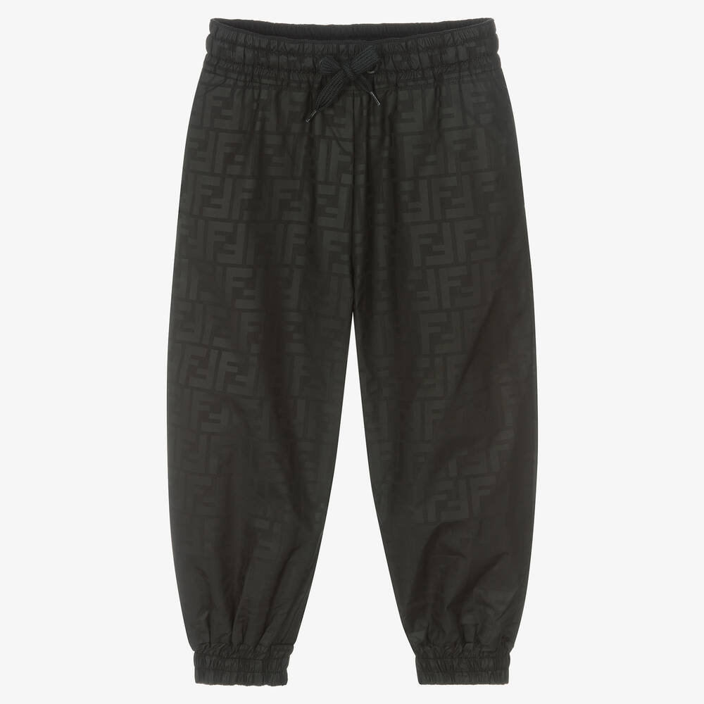 Fendi - Black Water-Resistant Joggers | Childrensalon