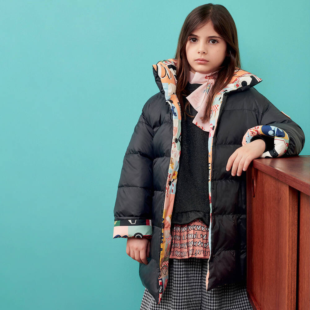 Fendi-Black & White Check Culottes | Childrensalon Outlet