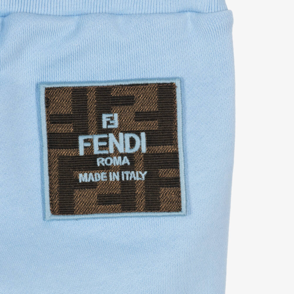 Fendi-Blue Cotton Baby Joggers | Childrensalon Outlet