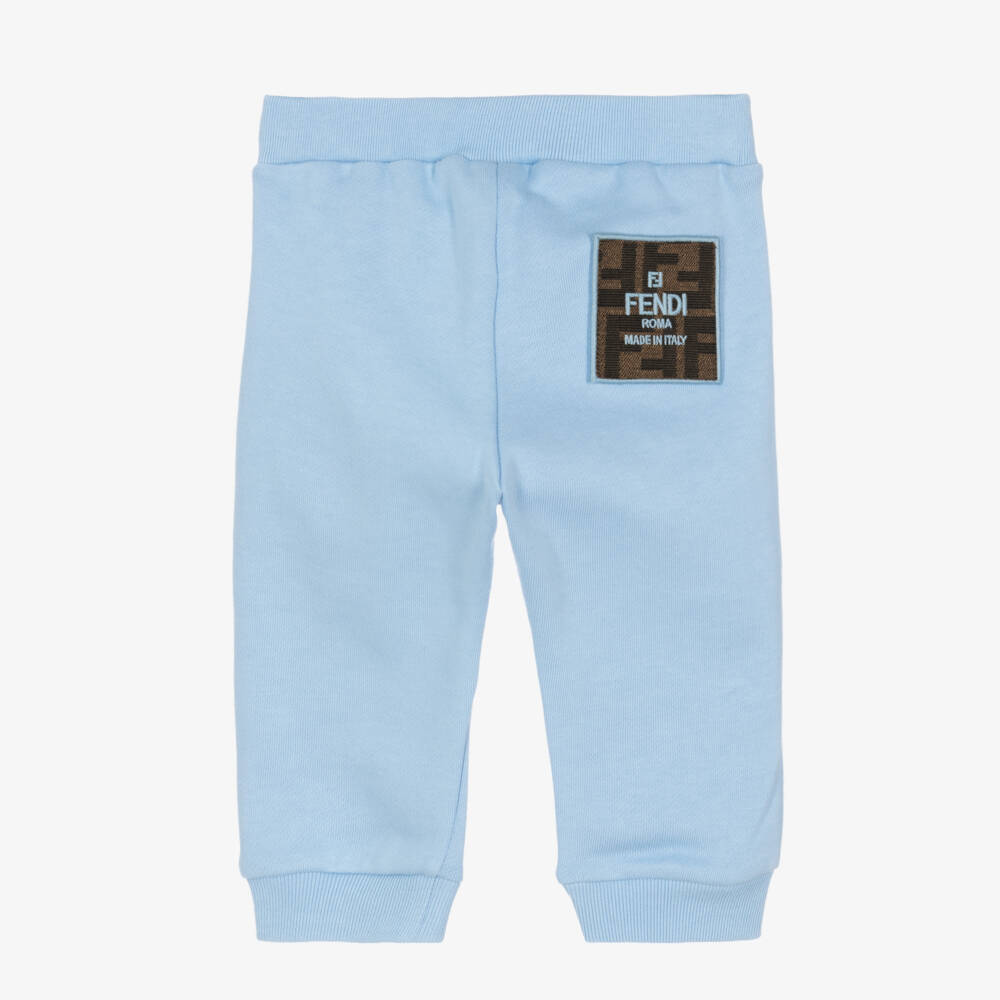 Fendi-Blue Cotton Baby Joggers | Childrensalon Outlet