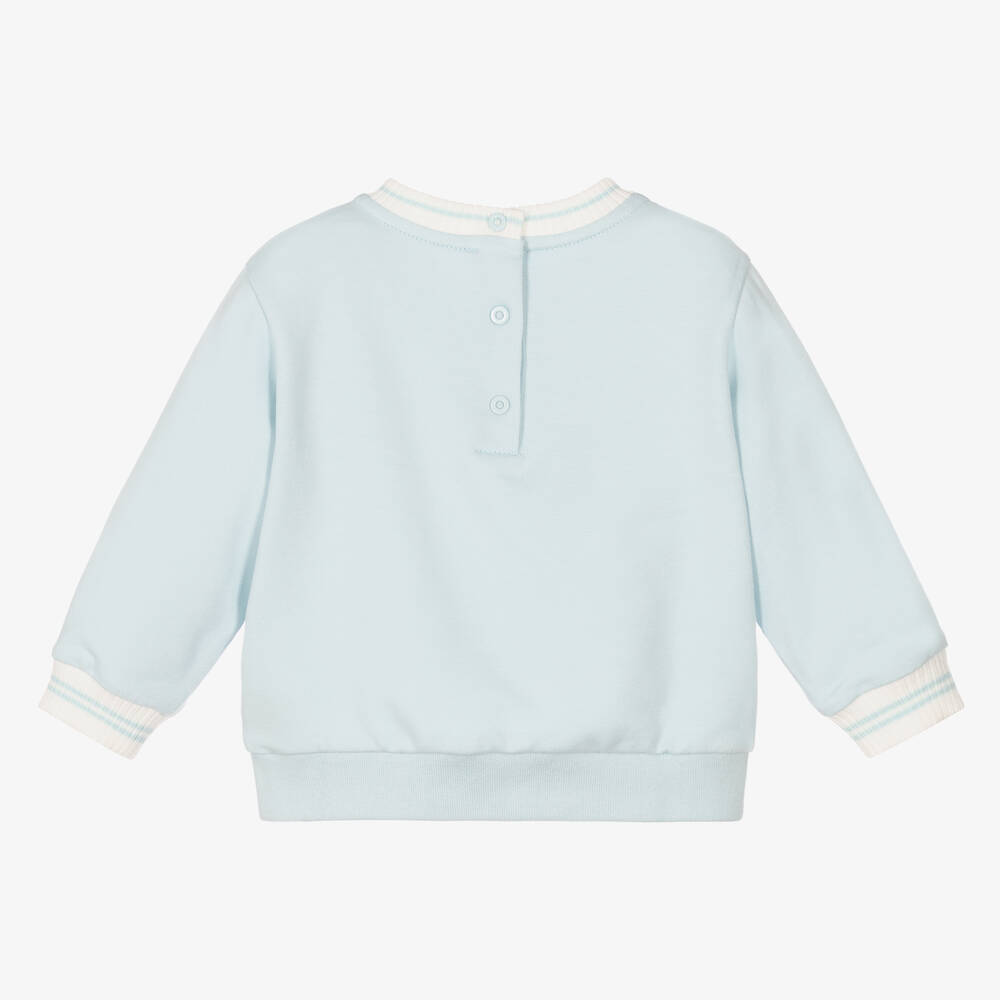 Fendi-Blue Cotton Baby Sweatshirt | Childrensalon Outlet