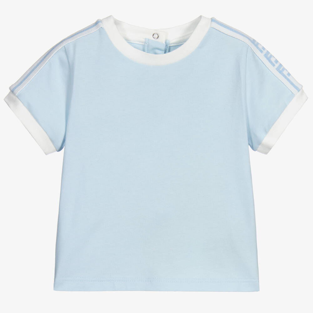 Fendi - Голубая хлопковая футболка для малышей | Childrensalon