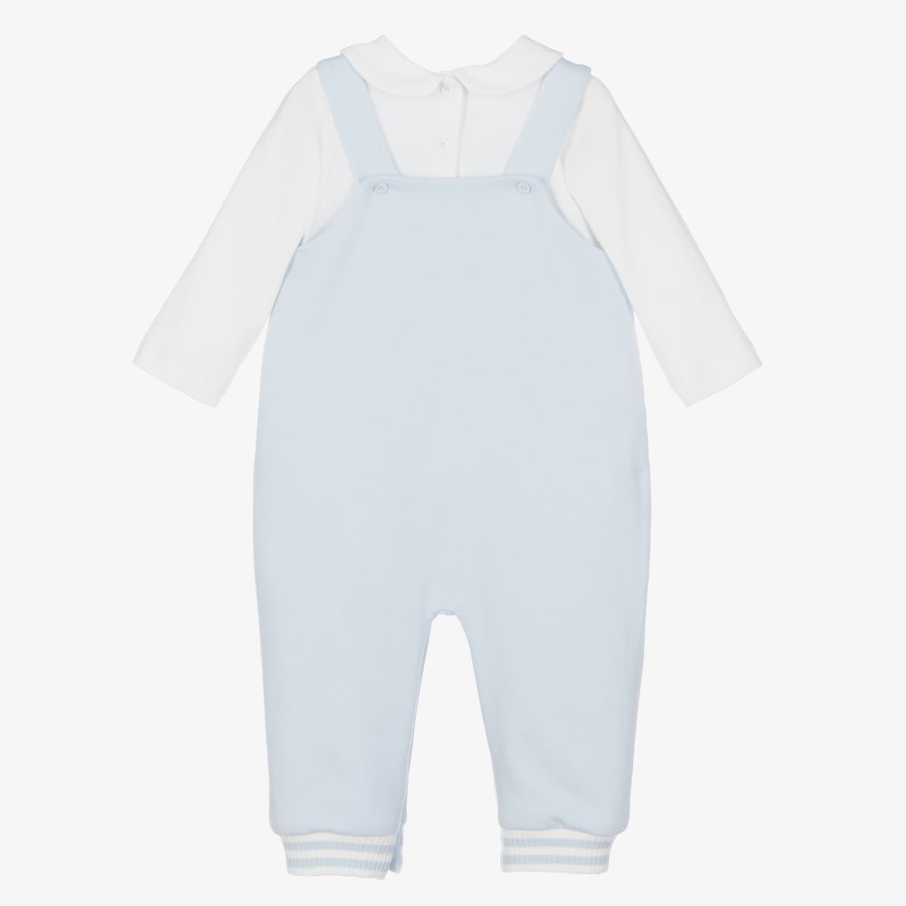 Fendi-Боди с голубым комбинезоном из хлопка | Childrensalon Outlet