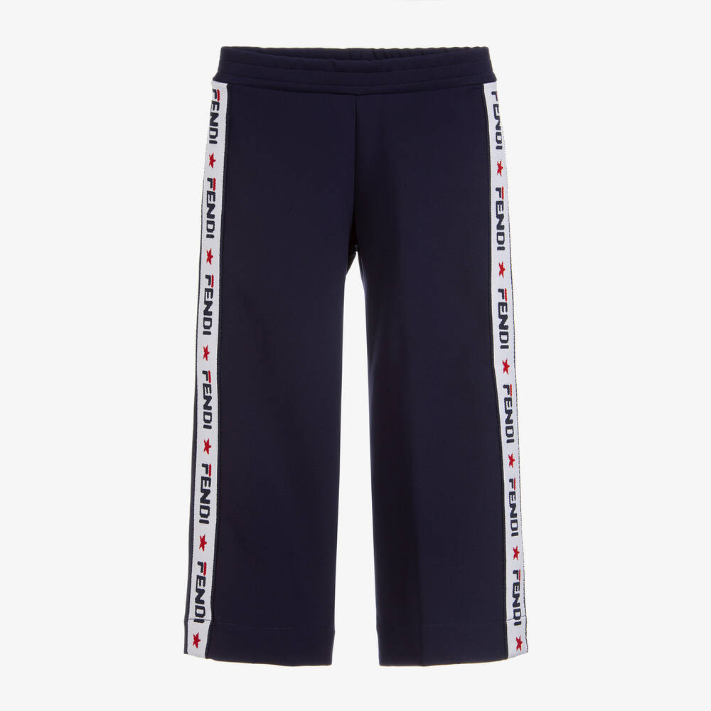 Fendi Mania - Blue Jersey Trousers  | Childrensalon