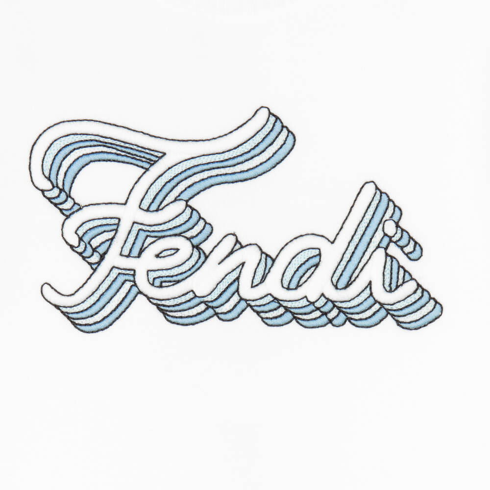 Fendi-Blue Logo Baby Grow Gift Set | Childrensalon Outlet