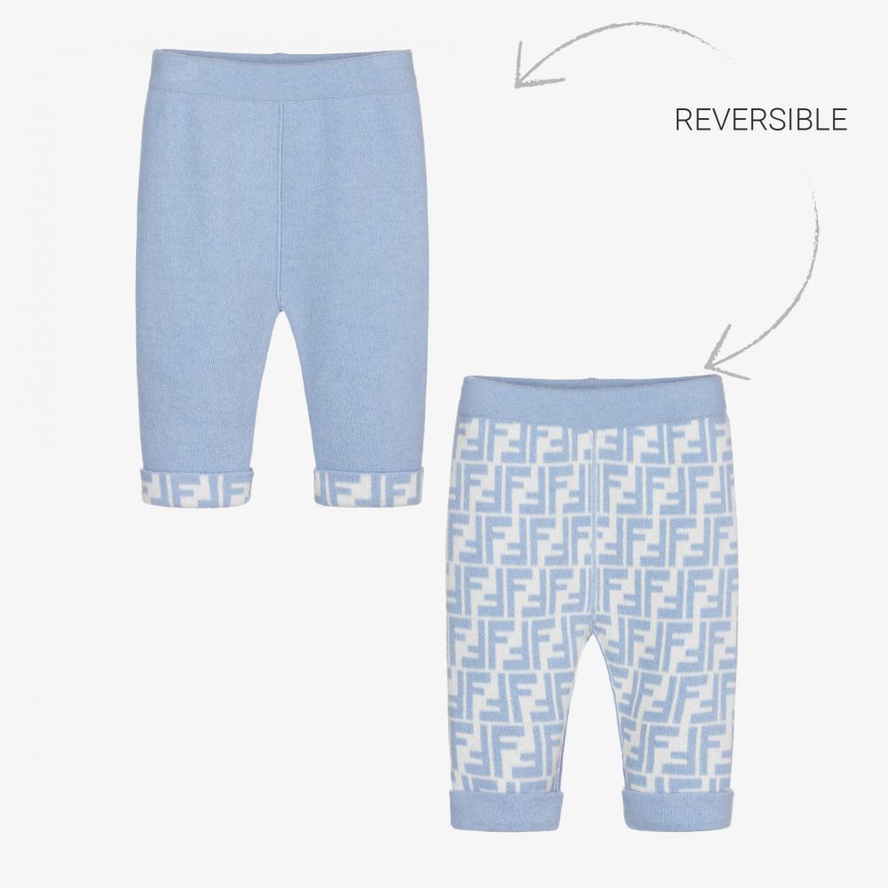 Fendi - Pantalon réversible bleu Bébé | Childrensalon