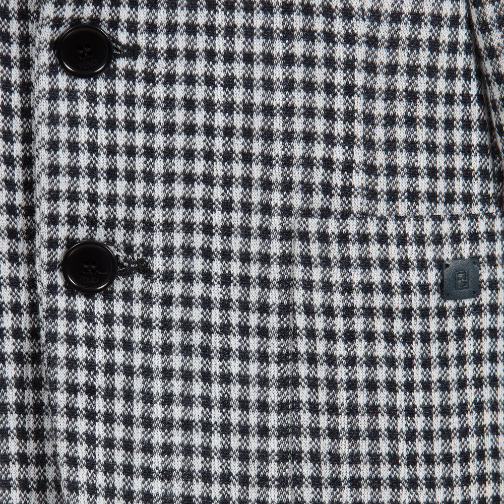 Fendi-Blue & White Check Blazer | Childrensalon Outlet