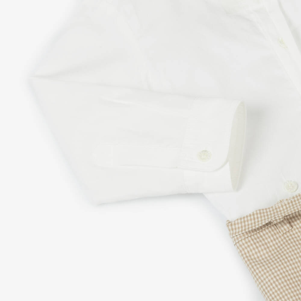 Fendi-Boys Beige Classic Buster Suit | Childrensalon Outlet