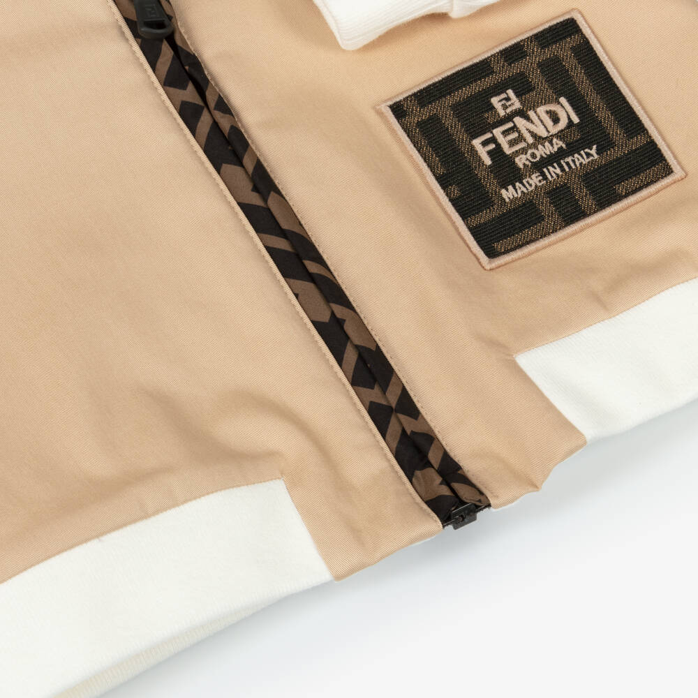 Fendi-هودي بيج قطني بسحاب للأولاد | Childrensalon Outlet