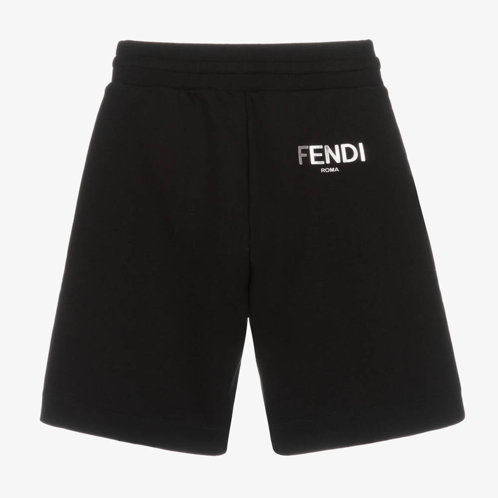 Fendi-شورت جيرسي قطني أسود للأولاد | Childrensalon Outlet