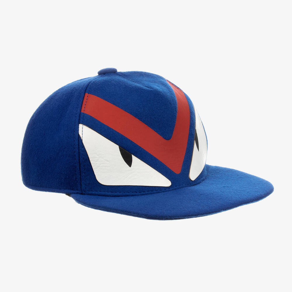 Fendi - Boys Blue Bug-Kun Cap | Childrensalon