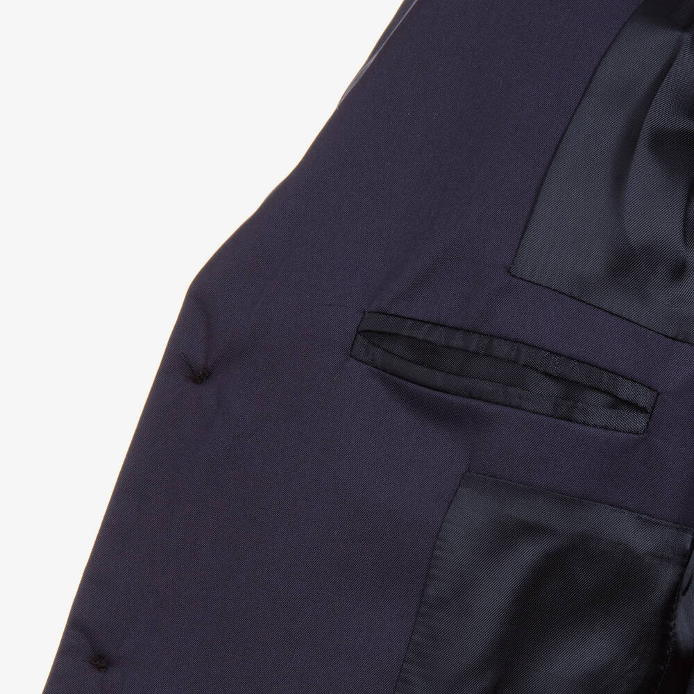 Fendi-Boys Blue Cotton FF Jacket | Childrensalon Outlet