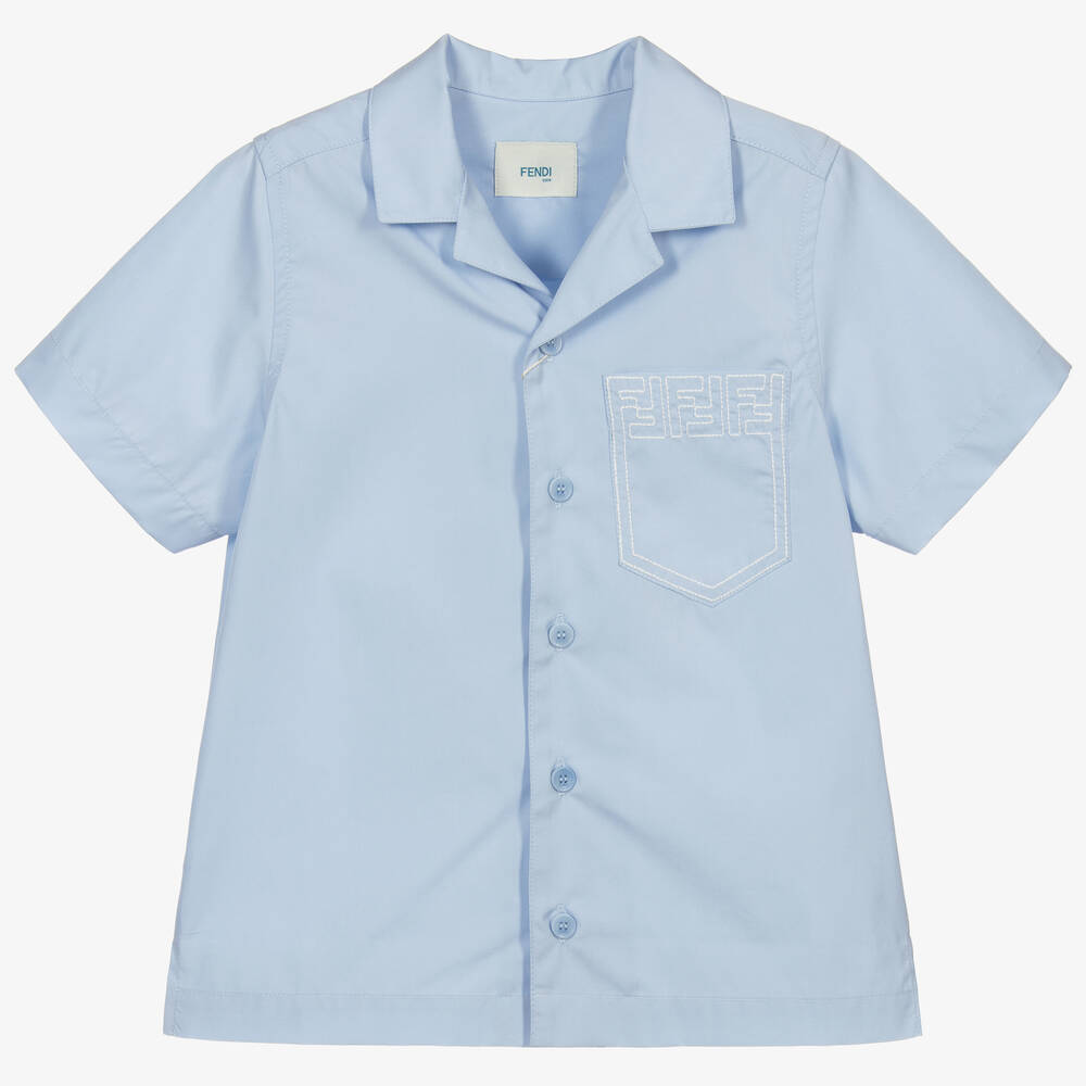Fendi blue shirt discount