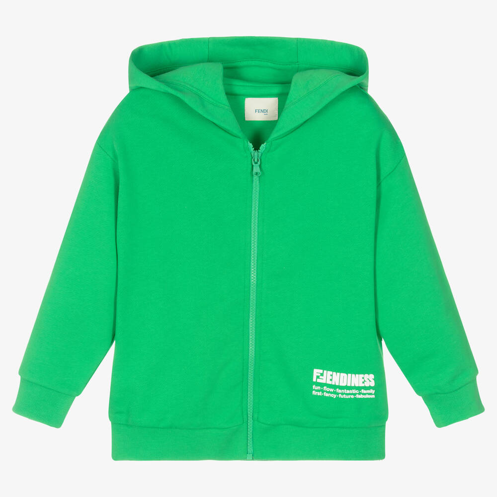 Fendi green hoodie hotsell