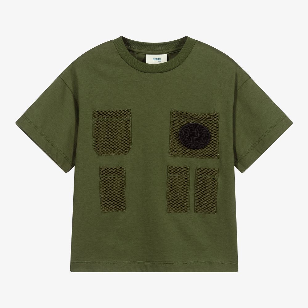 Green fendi shirt sales